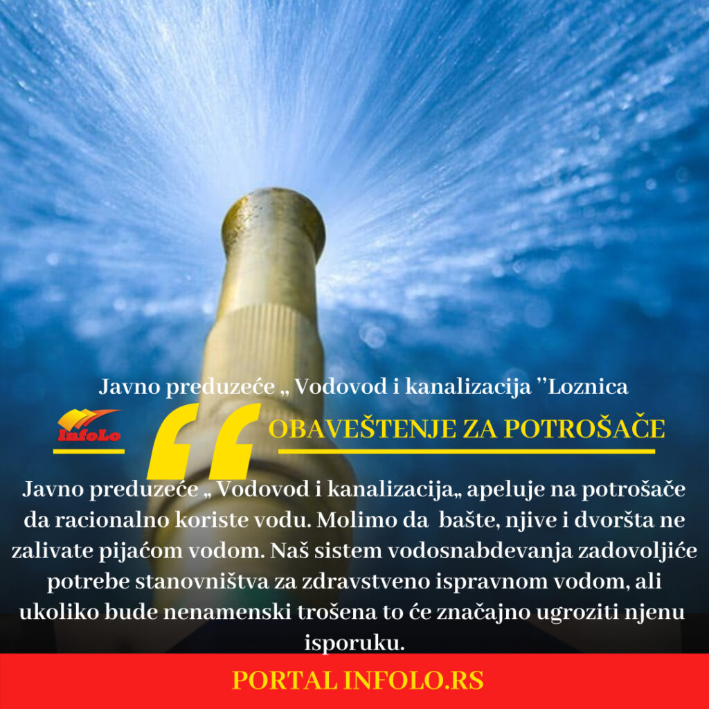 vest vodovod voda obavestenje